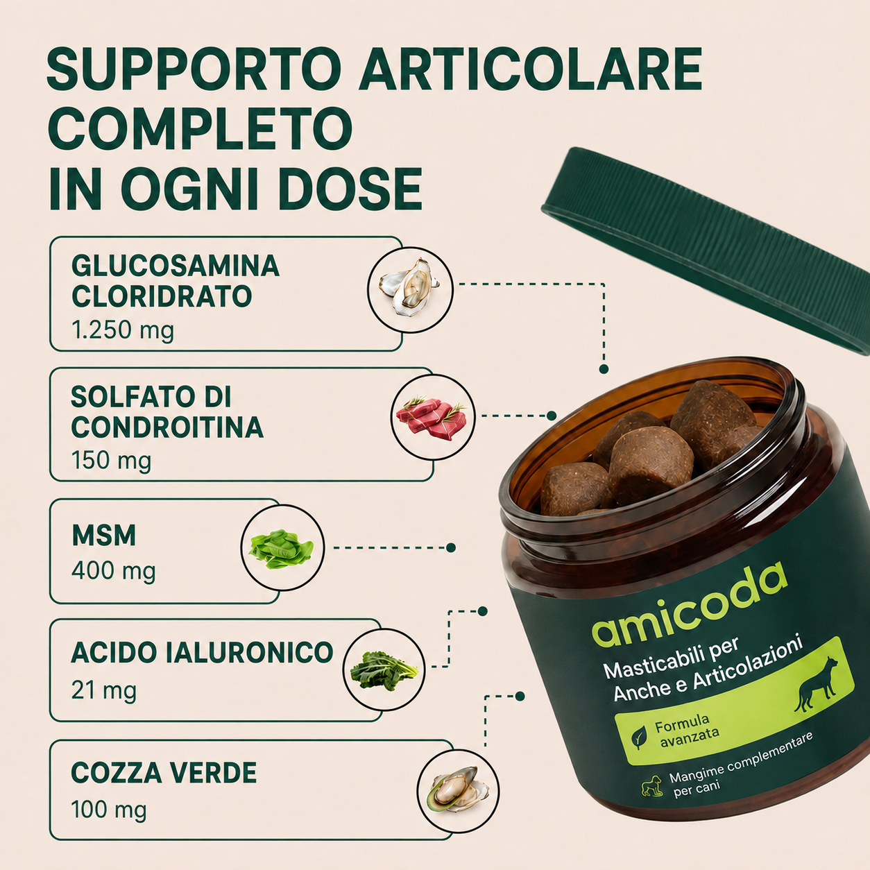 Amicoda - Ingredienti e dosaggi